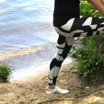 Katy in Adidas Leggings am See