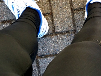 Outing in meiner Familie mit Nike Swift Tights draussen
