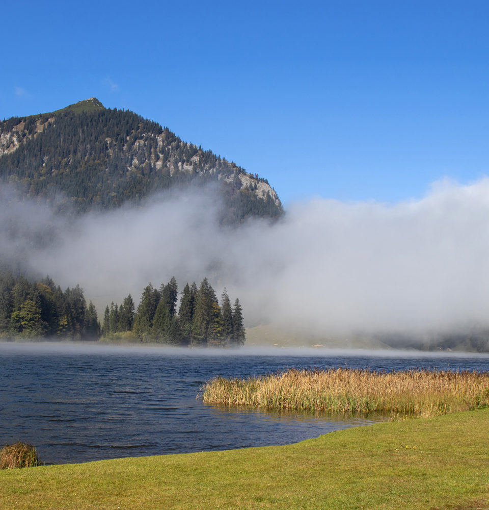 Spitzingsee im Nebel