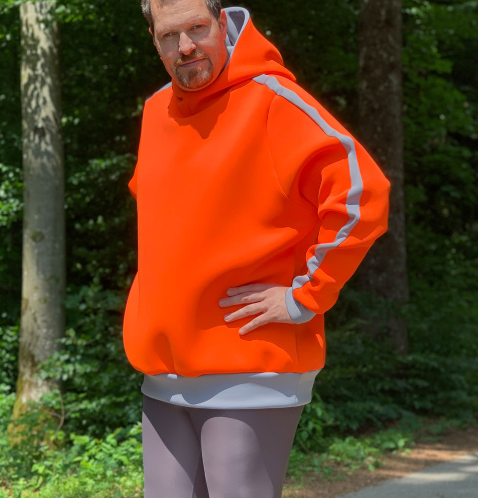 Neopren Hoodie orange