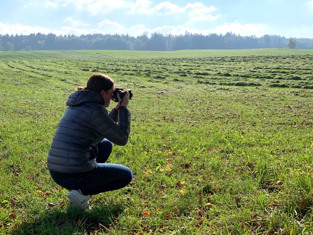 Katy beim Fotografieren