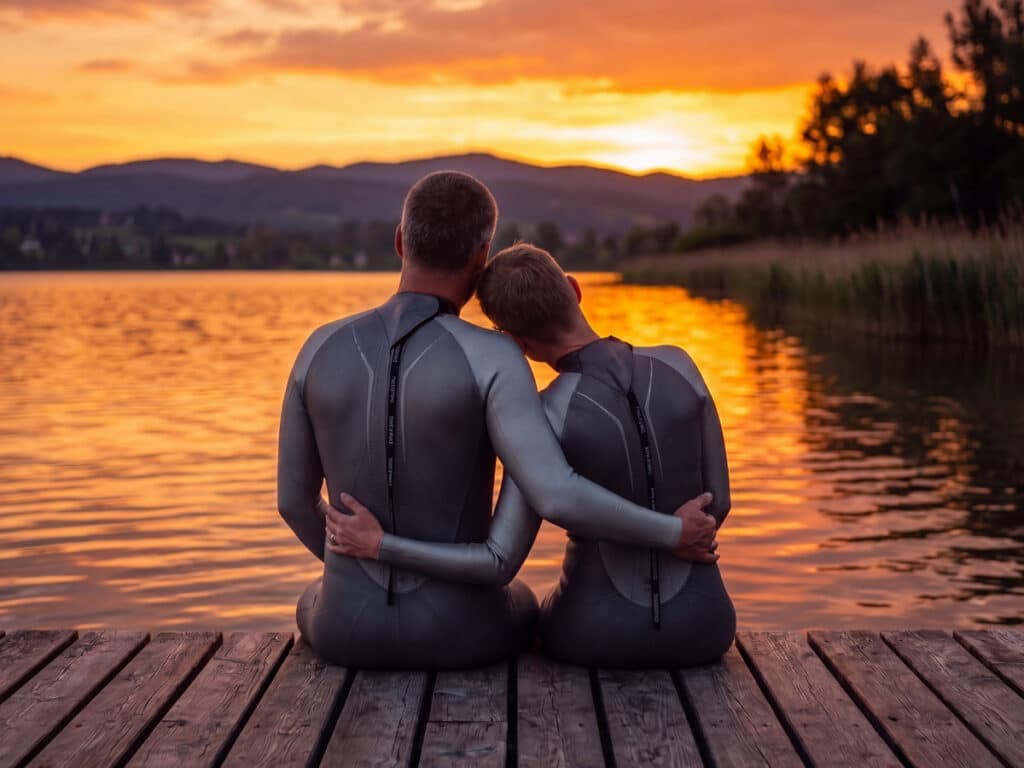 gemeinsam den Sonnenuntergang genießen