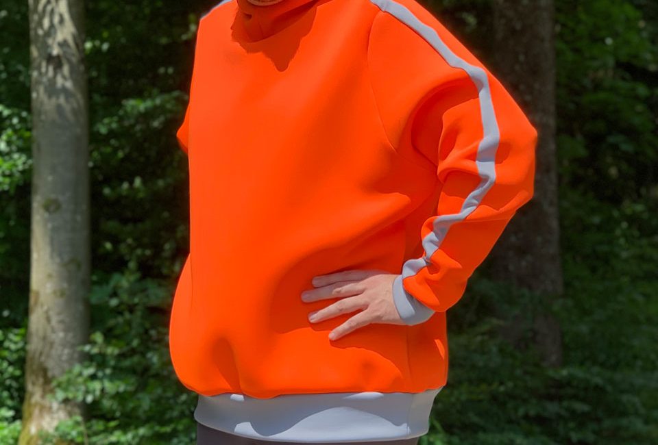 Neopren Hoodie orange